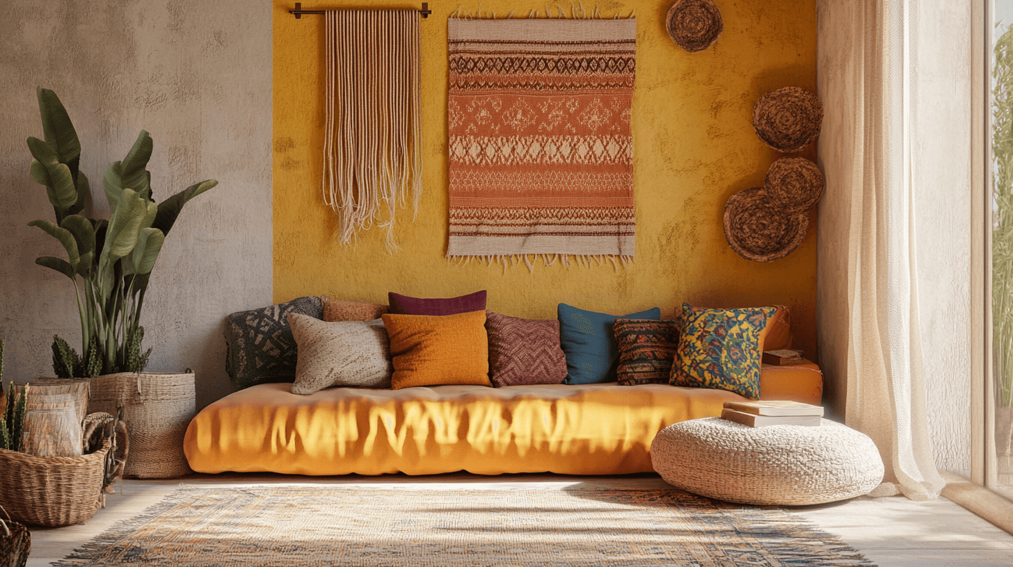 Kleuren en materialen in Nomadic Boho stijl