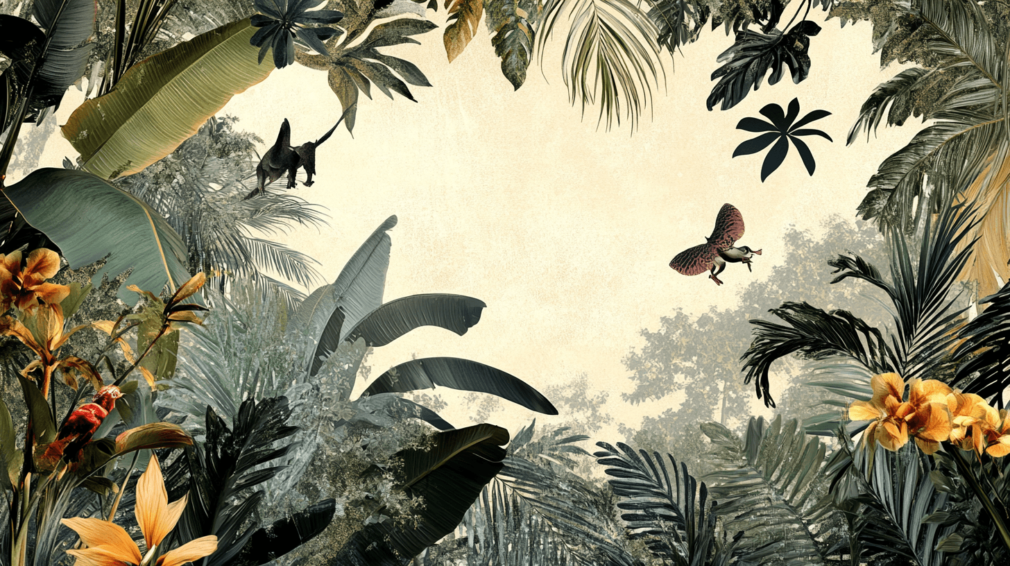 Muurdecoratie in jungle-stijl