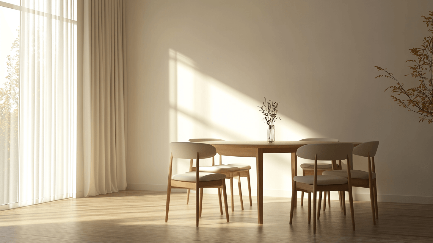 Eetkamer in minimalistische stijl: Minder is meer