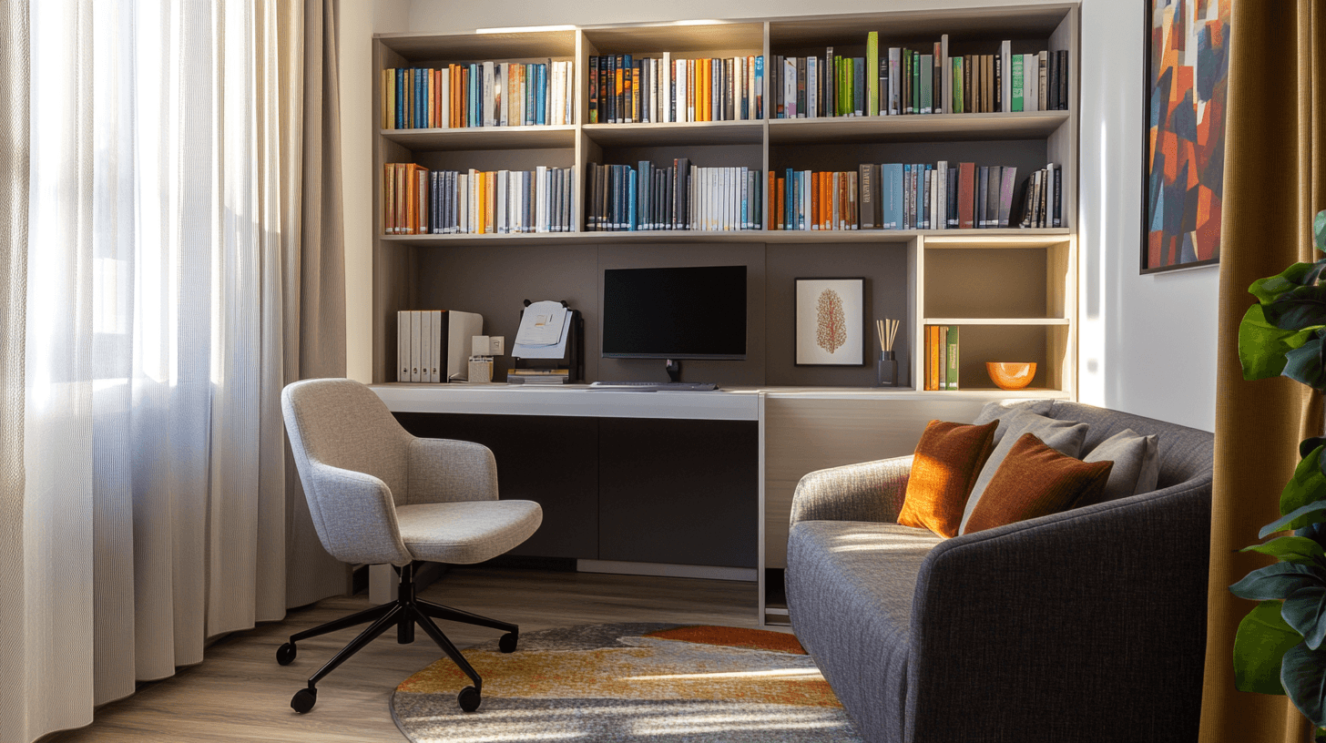 Multifunctionele ruimte: Een kamer om te werken en te ontspannen