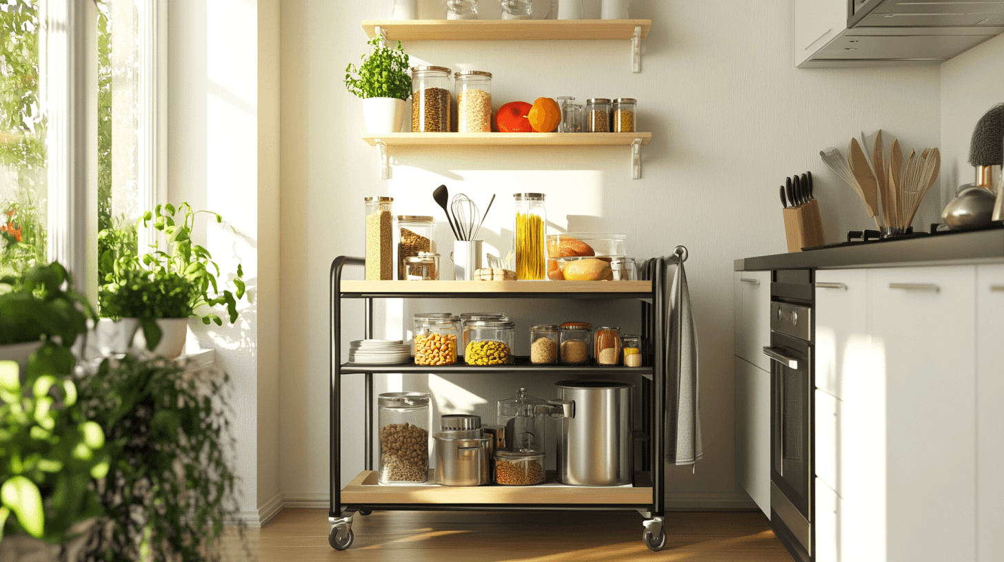 Georganiseerde keuken: Keukenwagen voor meer flexibiliteit