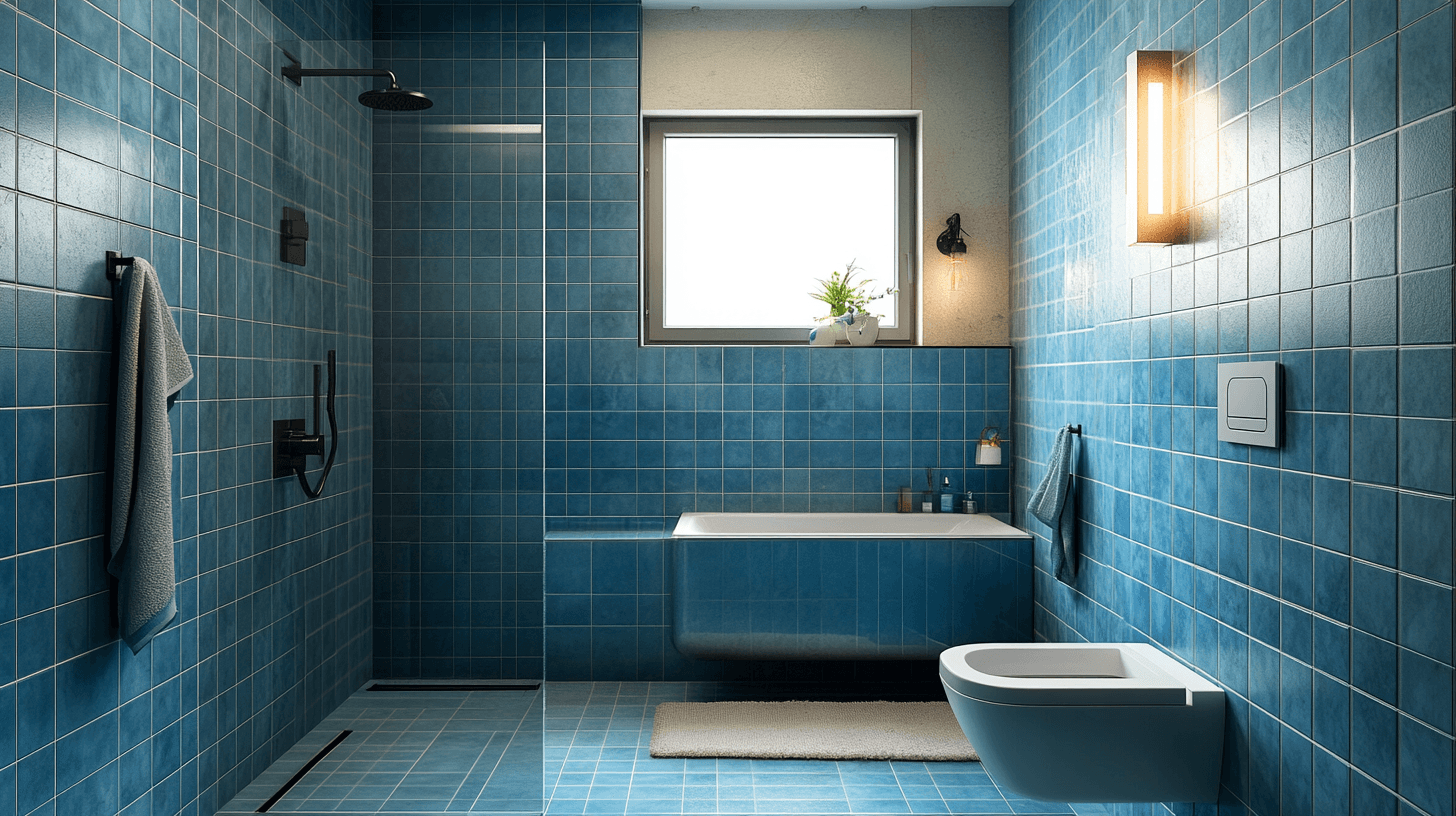 De werking van blauw in de badkamer