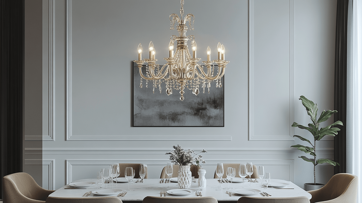 Stijlvolle integratie van de kroonluchter in je eetkamer