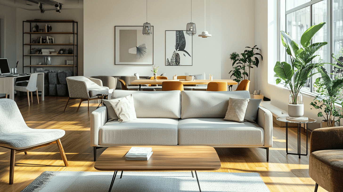 Multifunctionele woonkamer: Wonen, eten en werken in één ruimte