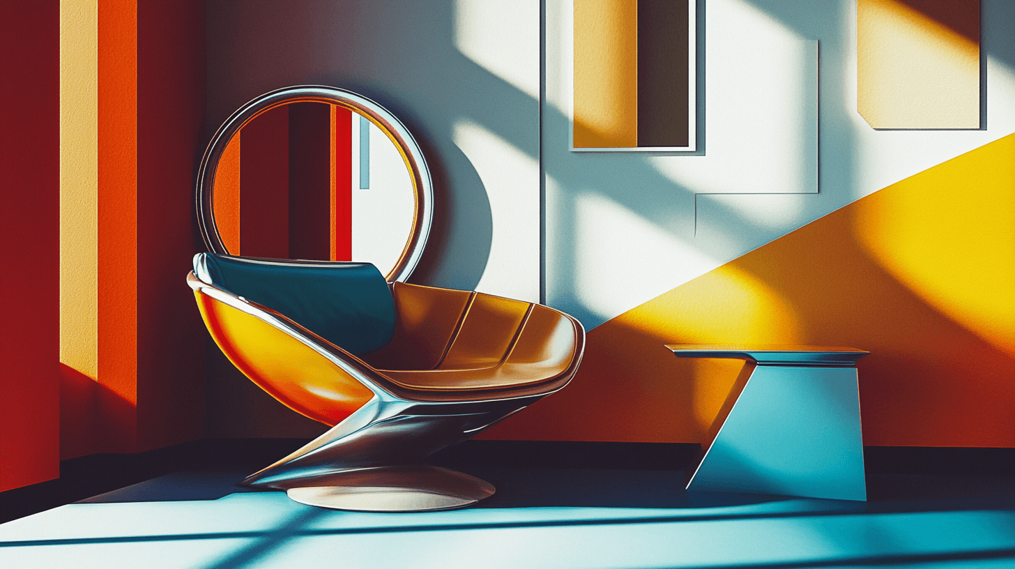Decoratieve elementen in Retro Futurism