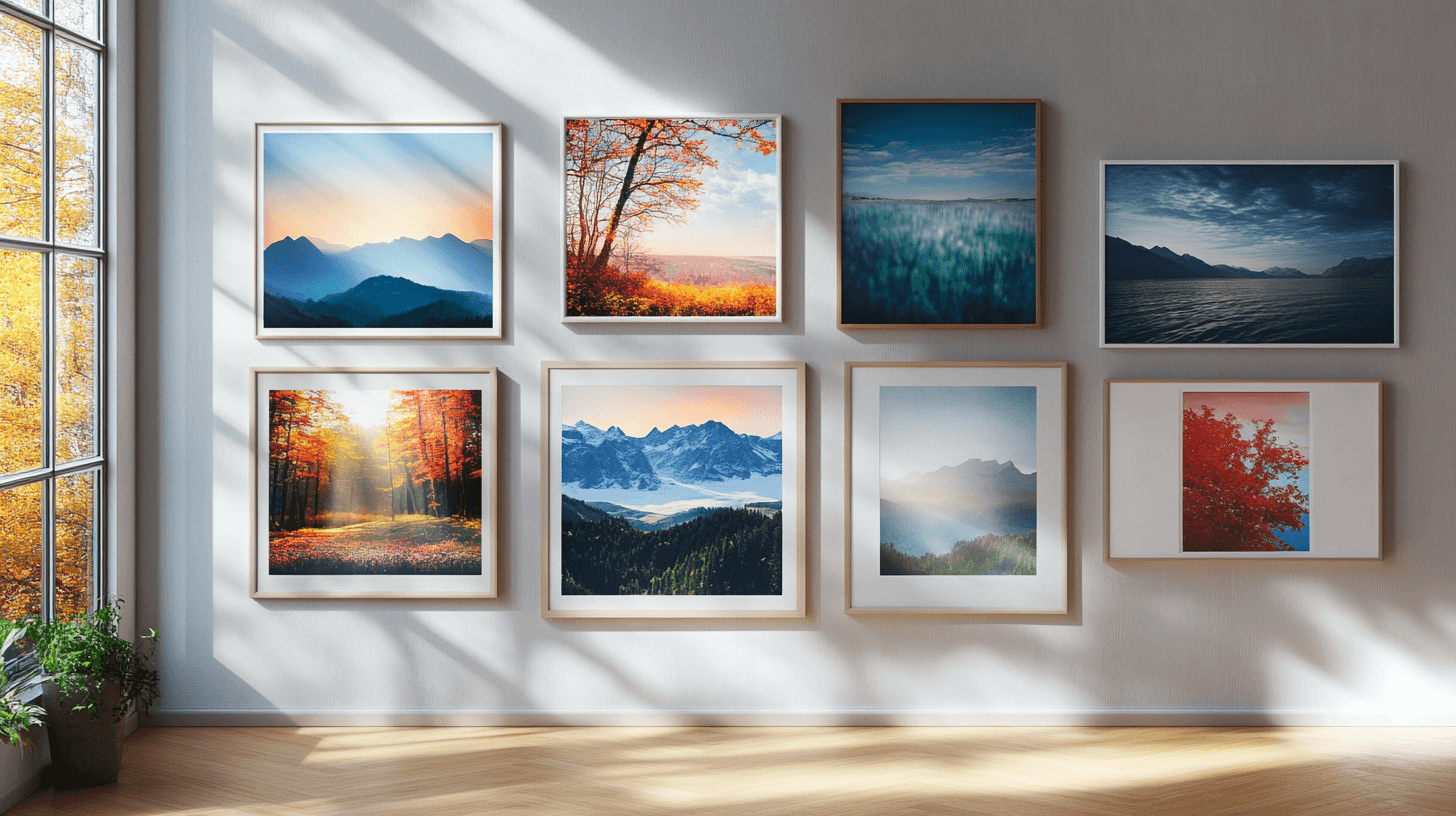 Verschillende stijlen van wanddecoraties en prints