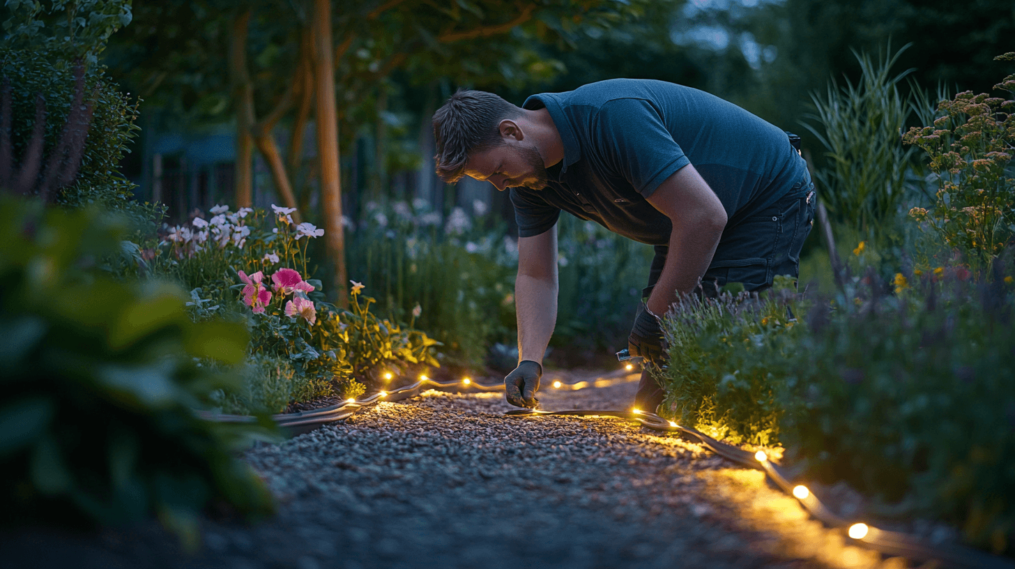 Installatie en plaatsing van tuinverlichting