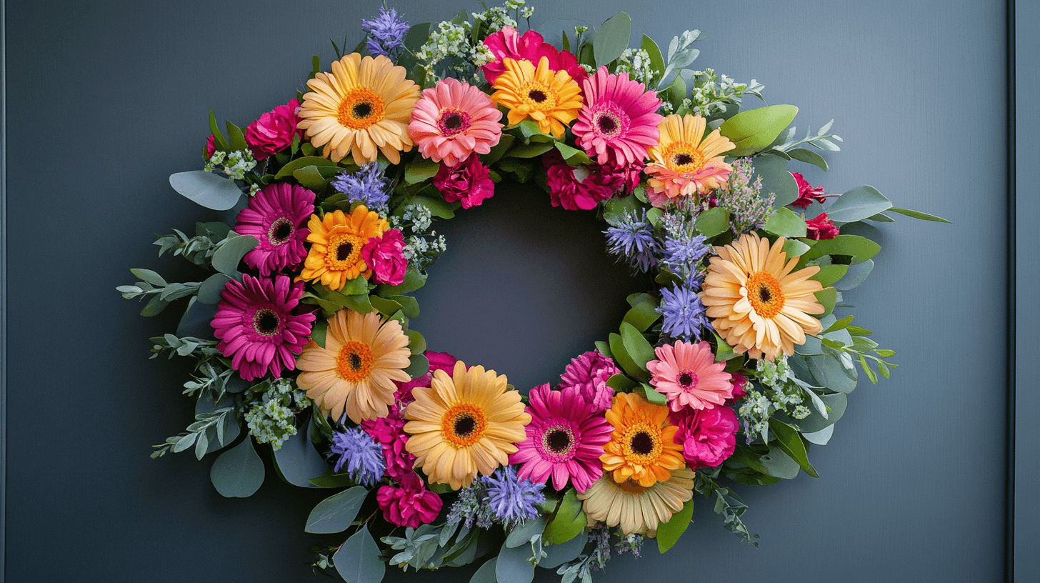 Verse bloemenkransen: Levendige kleuren en geuren
