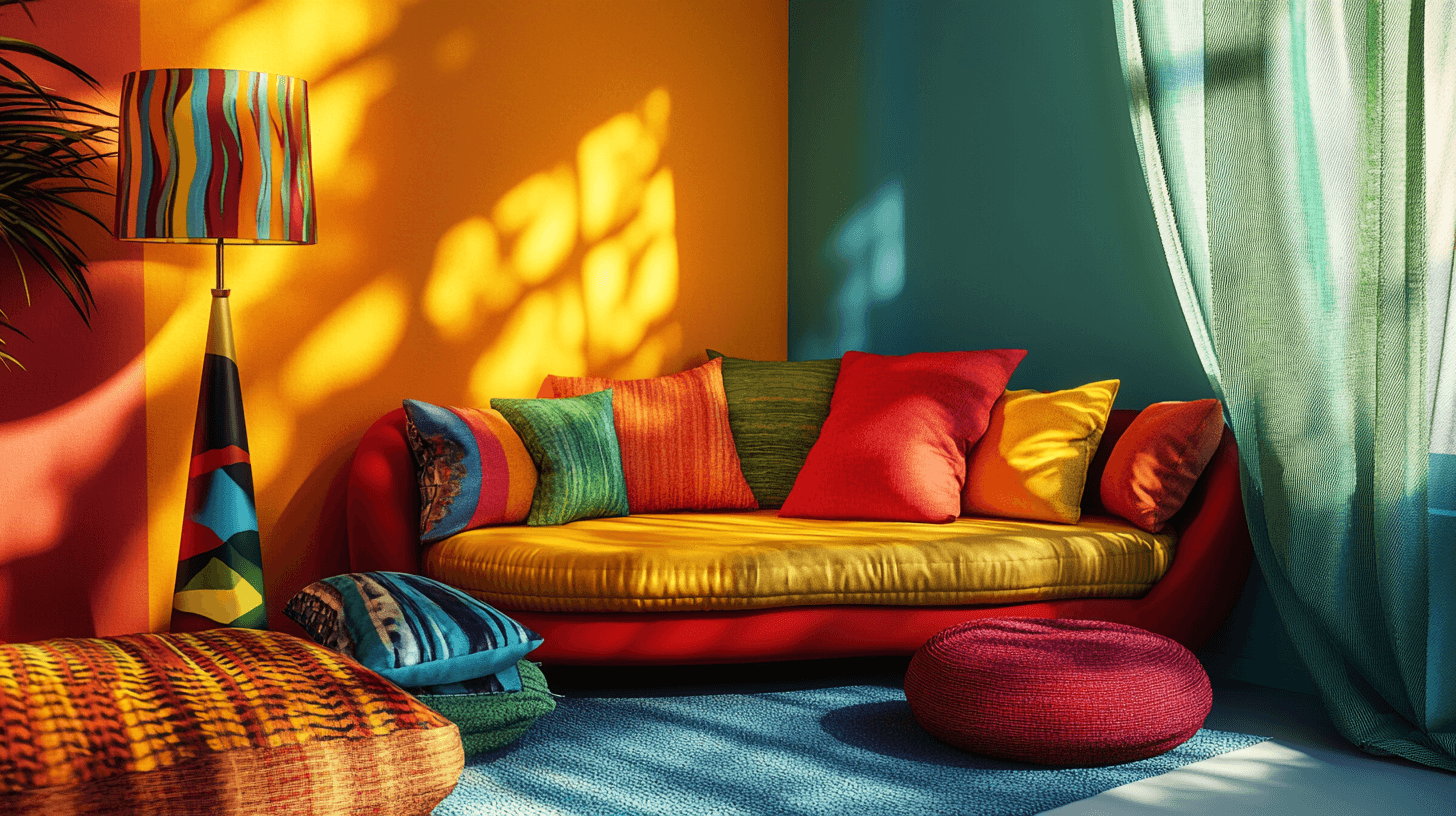 Meubels en accessoires in felle kleuren