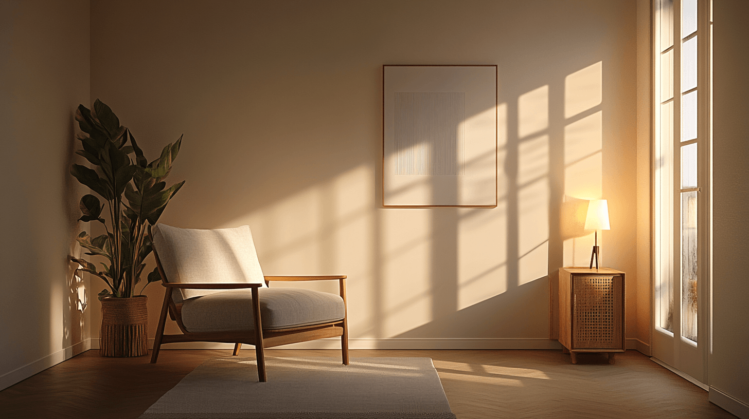 Kleurenpalet en verlichting in Scandinavische stijl