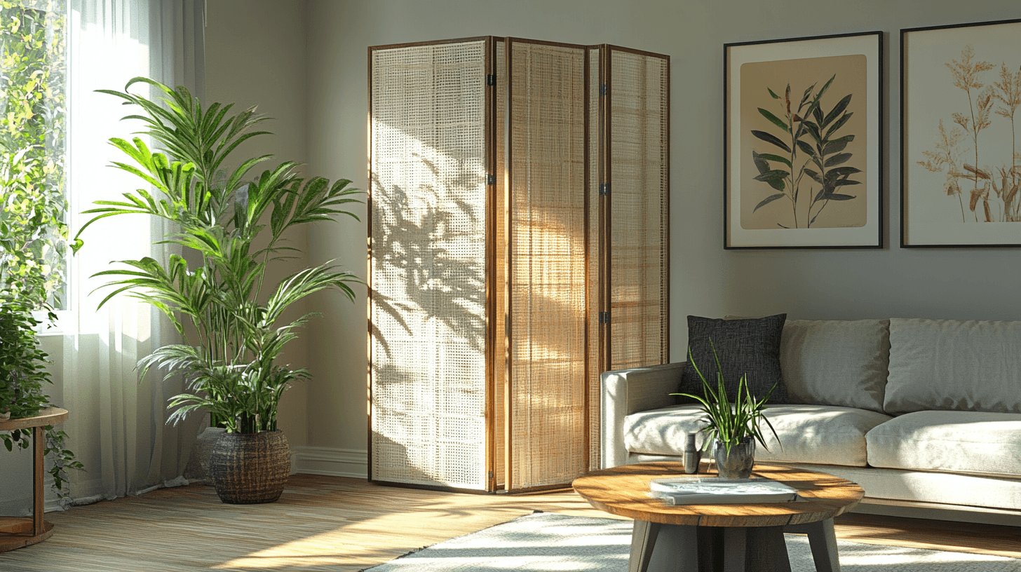 Woonkamer met flexibele roomdivider: Open ruimtes stijlvol structureren