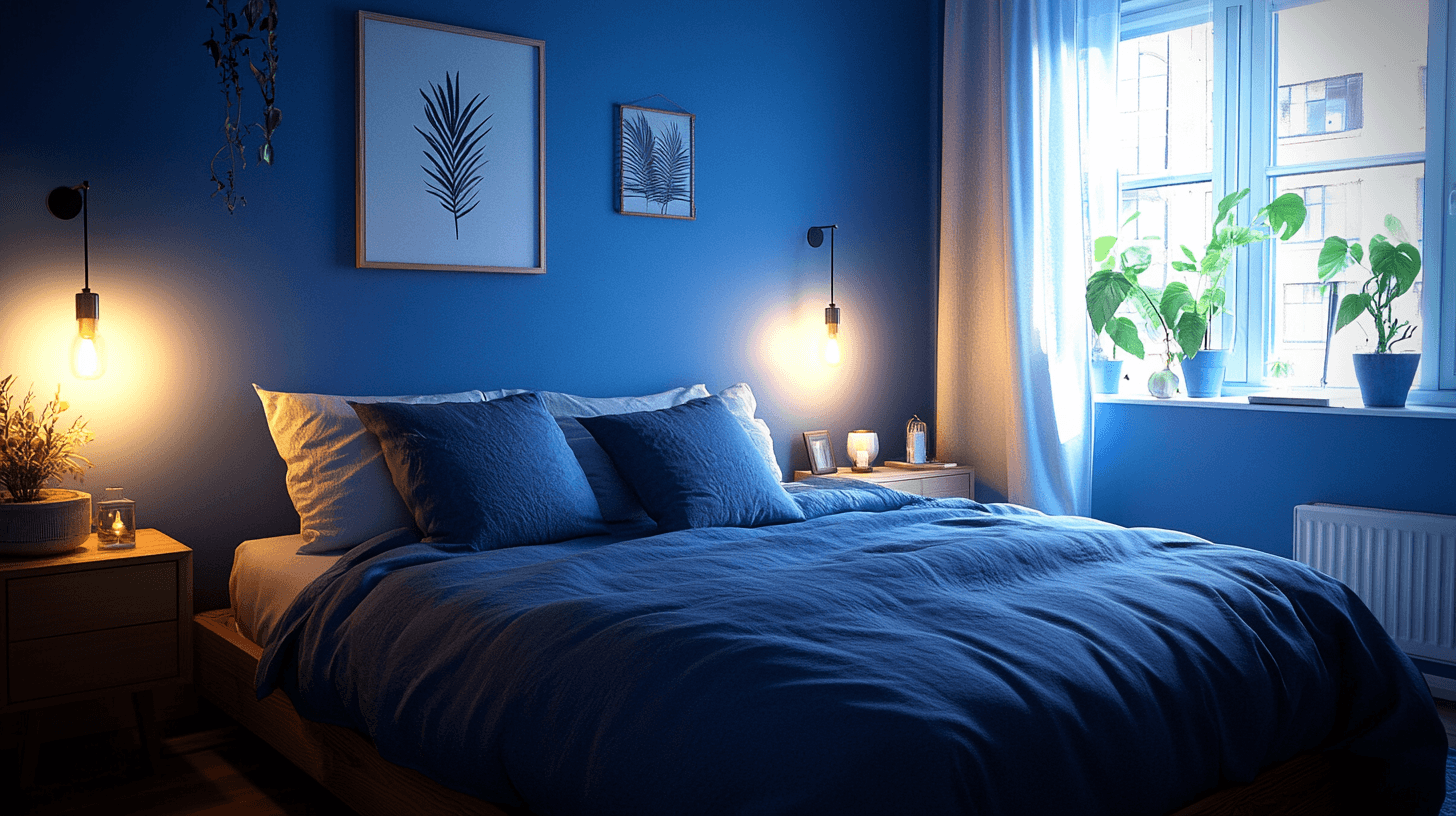 Het kalmerende effect van blauw in de slaapkamer