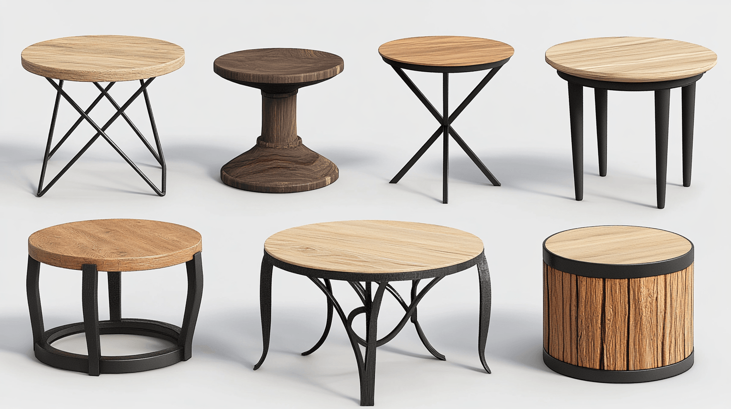 Ontwerpen en materialen: Bijzettafels voor elke stijl