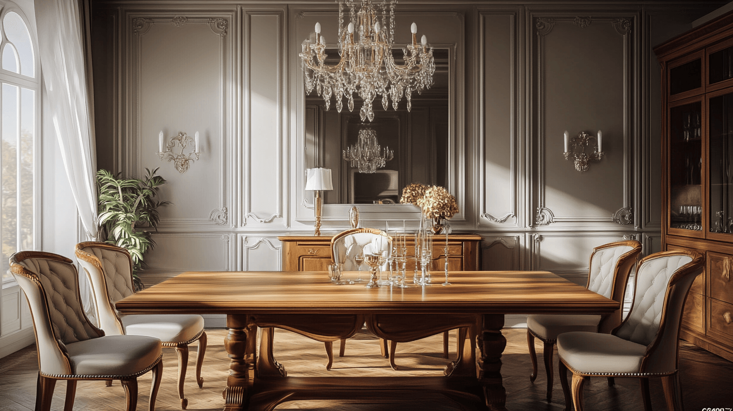 Eetkamer in klassieke stijl: Tijdloze elegantie voor elke gelegenheid