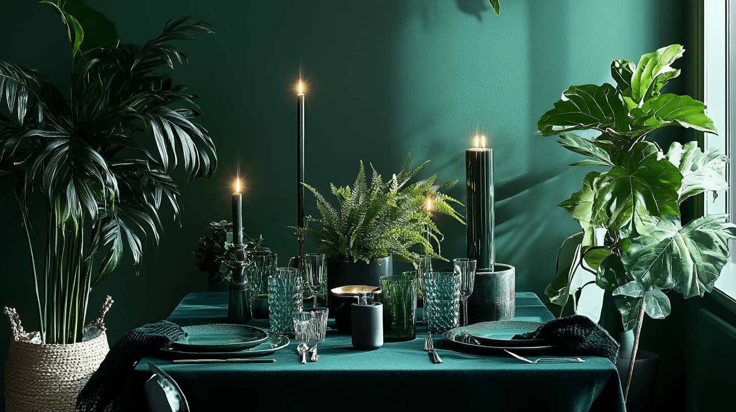 Decoratie in diep groen: Natuurlijke elegantie