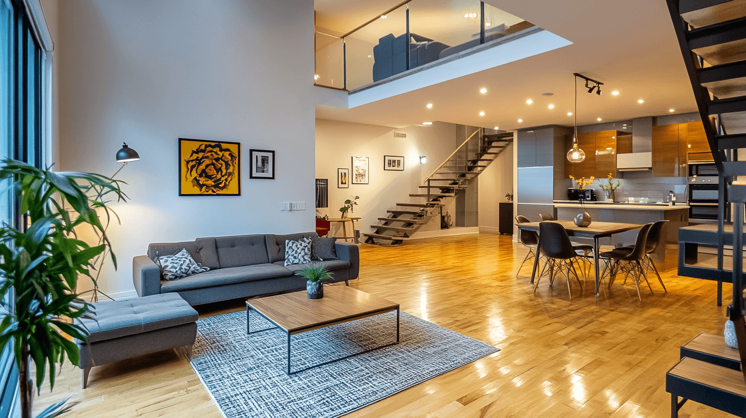 Ruimte-indeling in het loft-appartement: Zones creëren