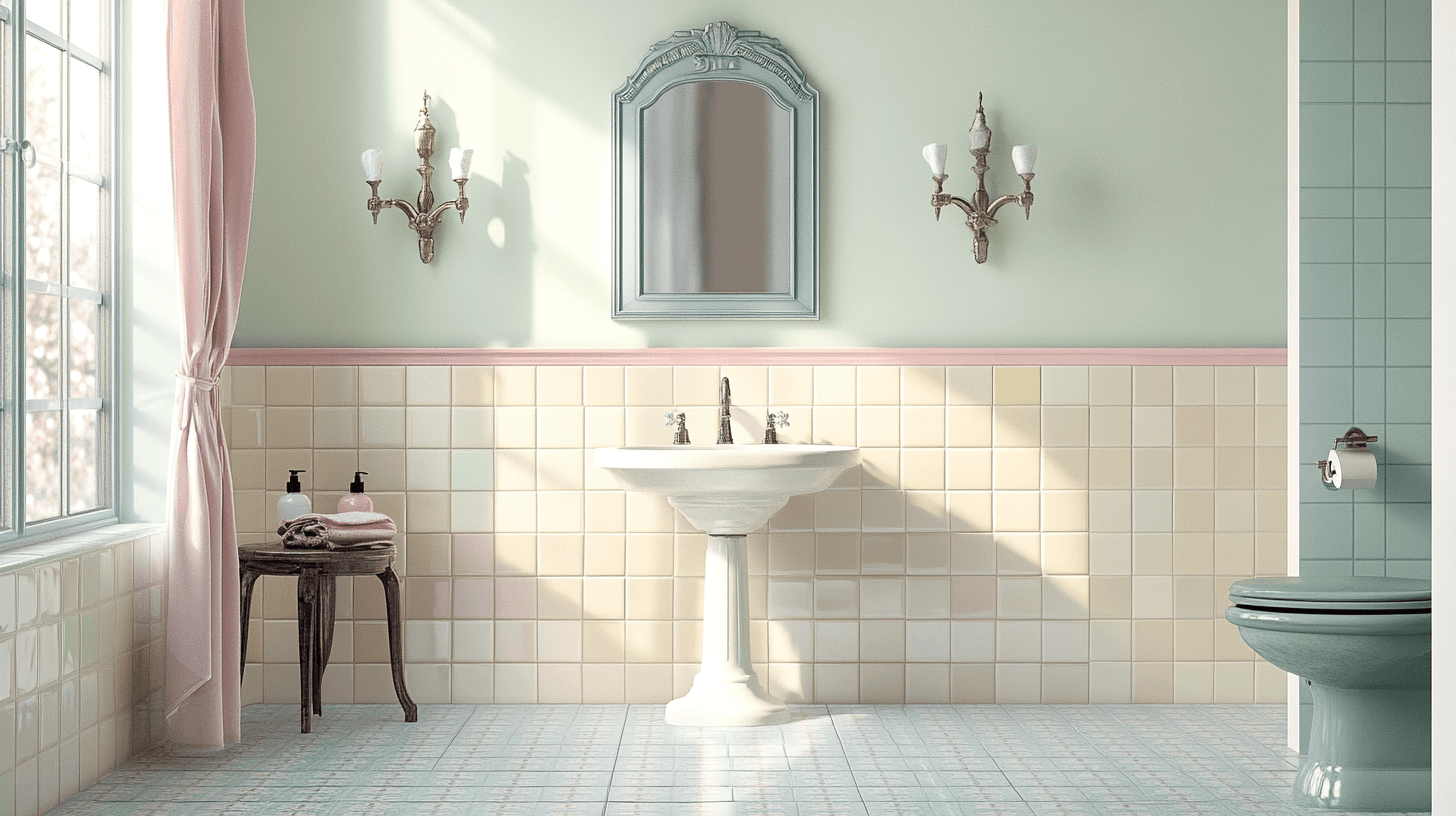 Kleurenpalet in de vintage badkamer: Harmonieuze tinten voor een nostalgische sfeer