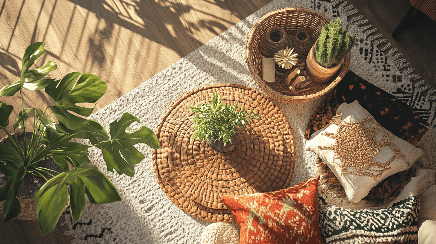 Decoratie in Zen Boho-stijl: Natuurlijke materialen en creatieve accenten