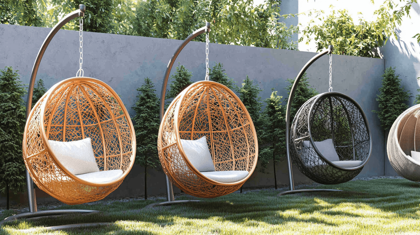 Verschillende soorten hangstoelen