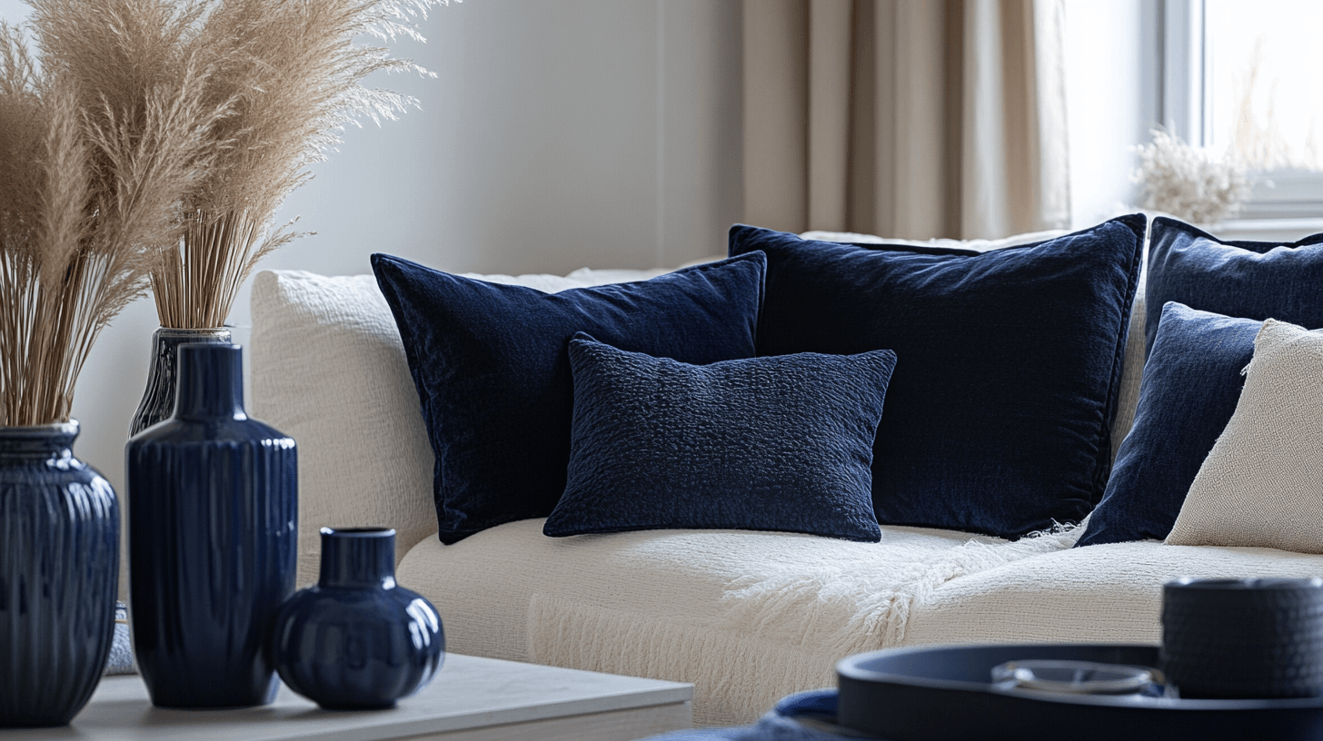 Decoratieve accenten in donkerblauw: Kleine details met groot effect