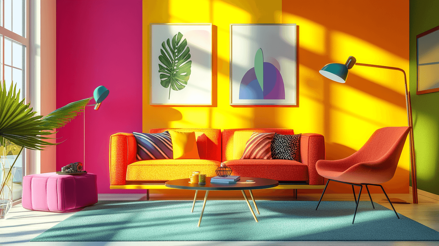 De magie van kleuren in Retro Pop stijl