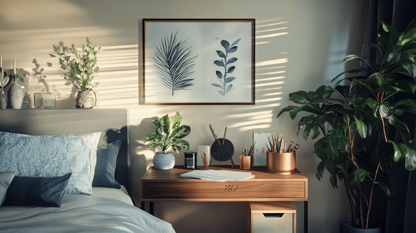 Decoratie-ideeën voor de werkplek in de slaapkamer