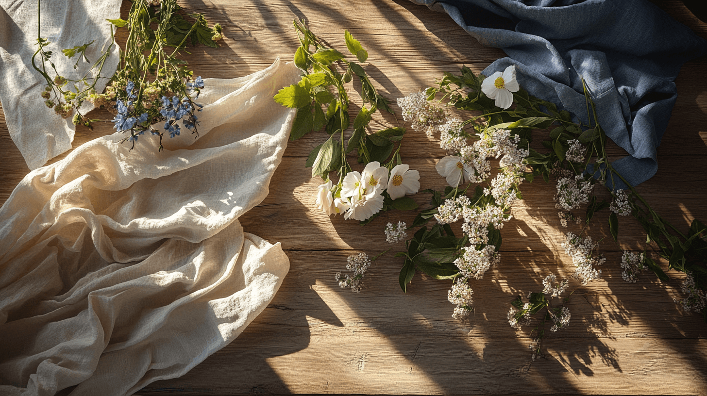 Natuurlijke materialen voor de zomertafel