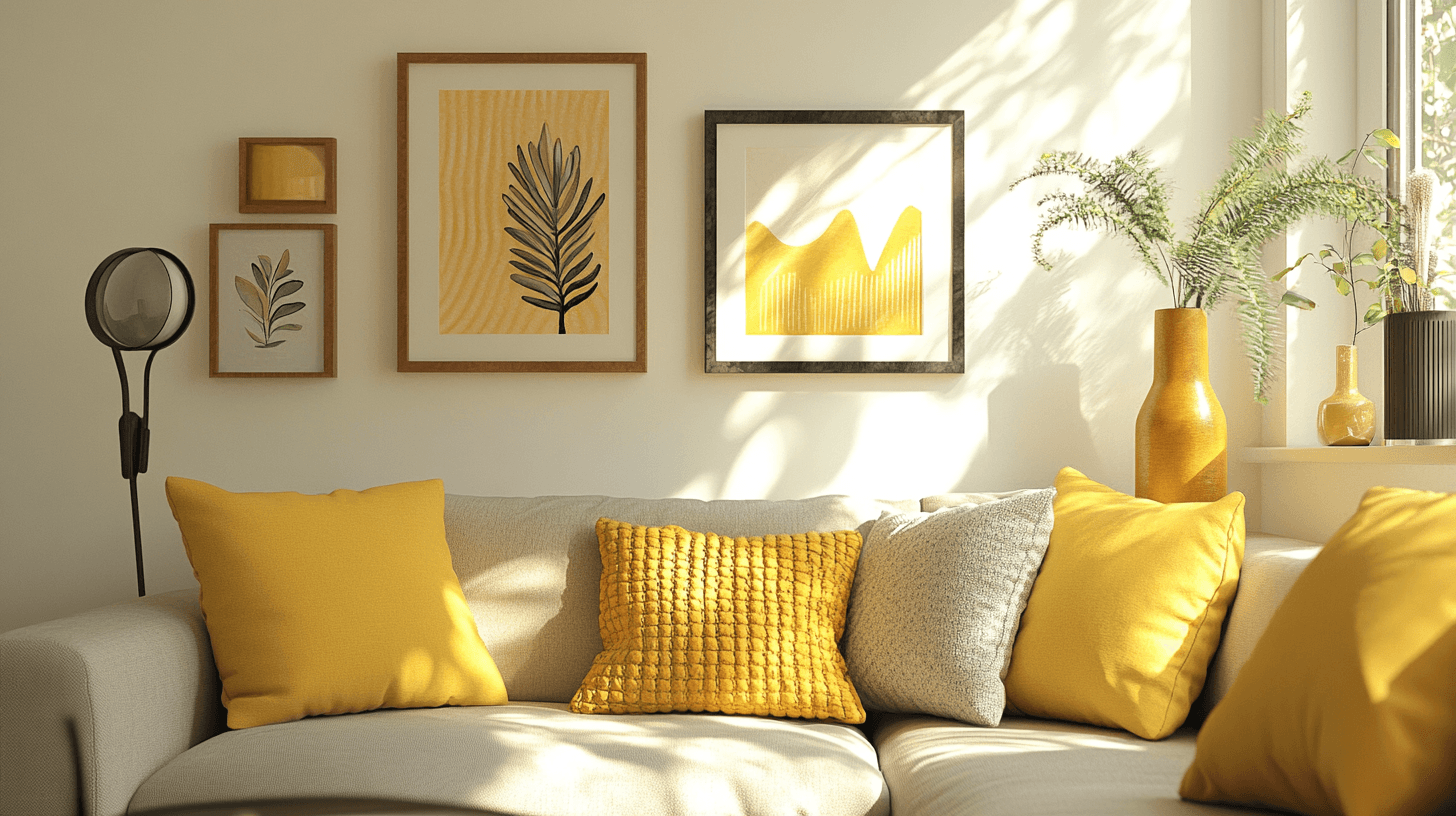 Decoratieve accenten in geel: frisheid en energie