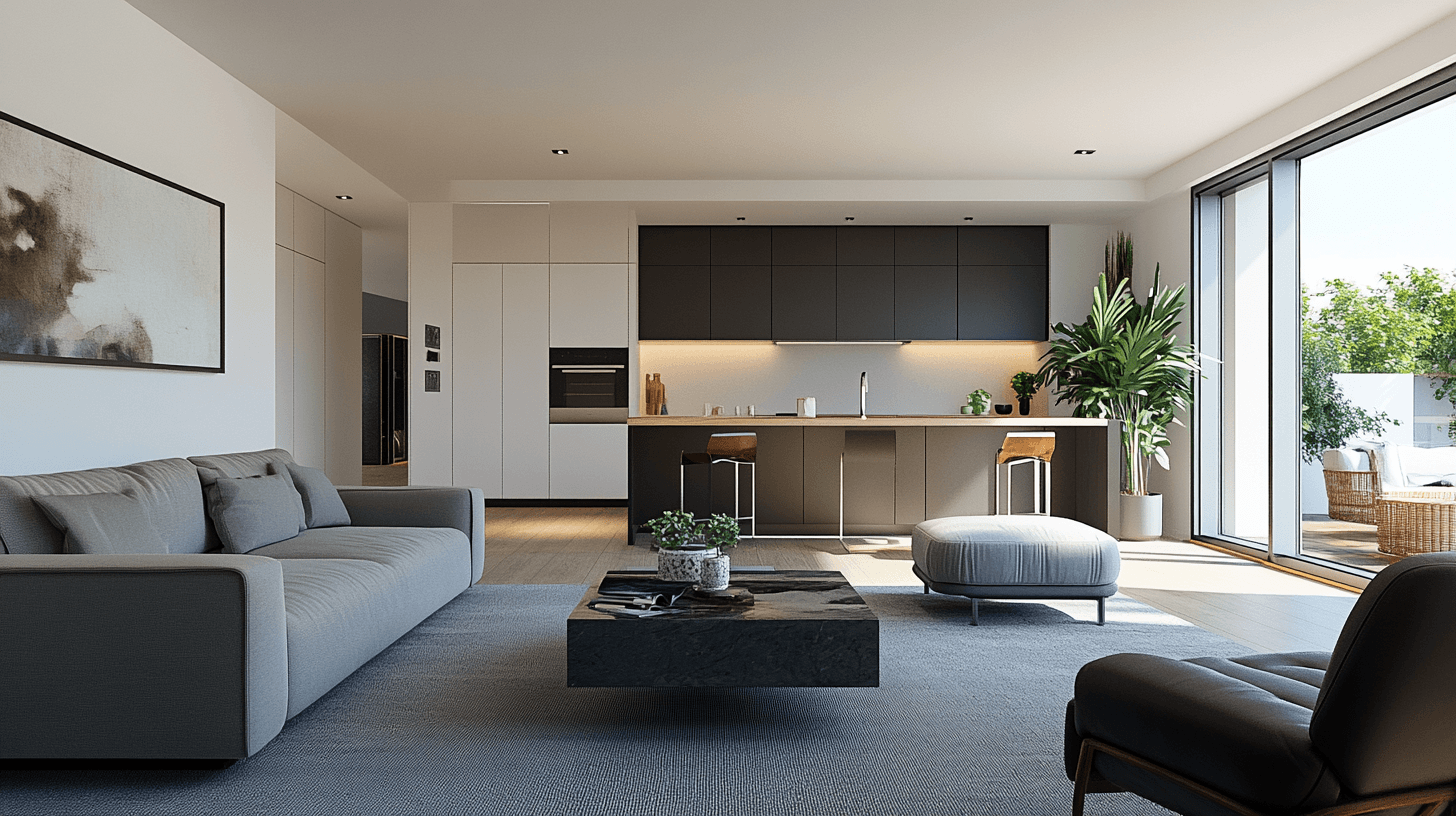 Woonkamer met open keuken: De moderne trend van open wonen