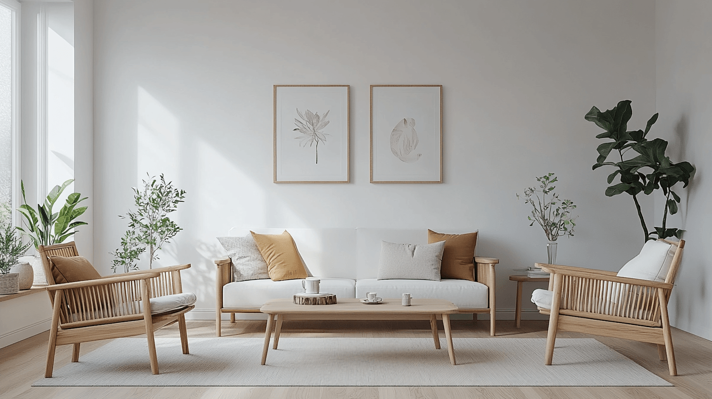 Kleurschema in de Scandinavische woonkamer: Lichte tinten en natuurlijke accenten