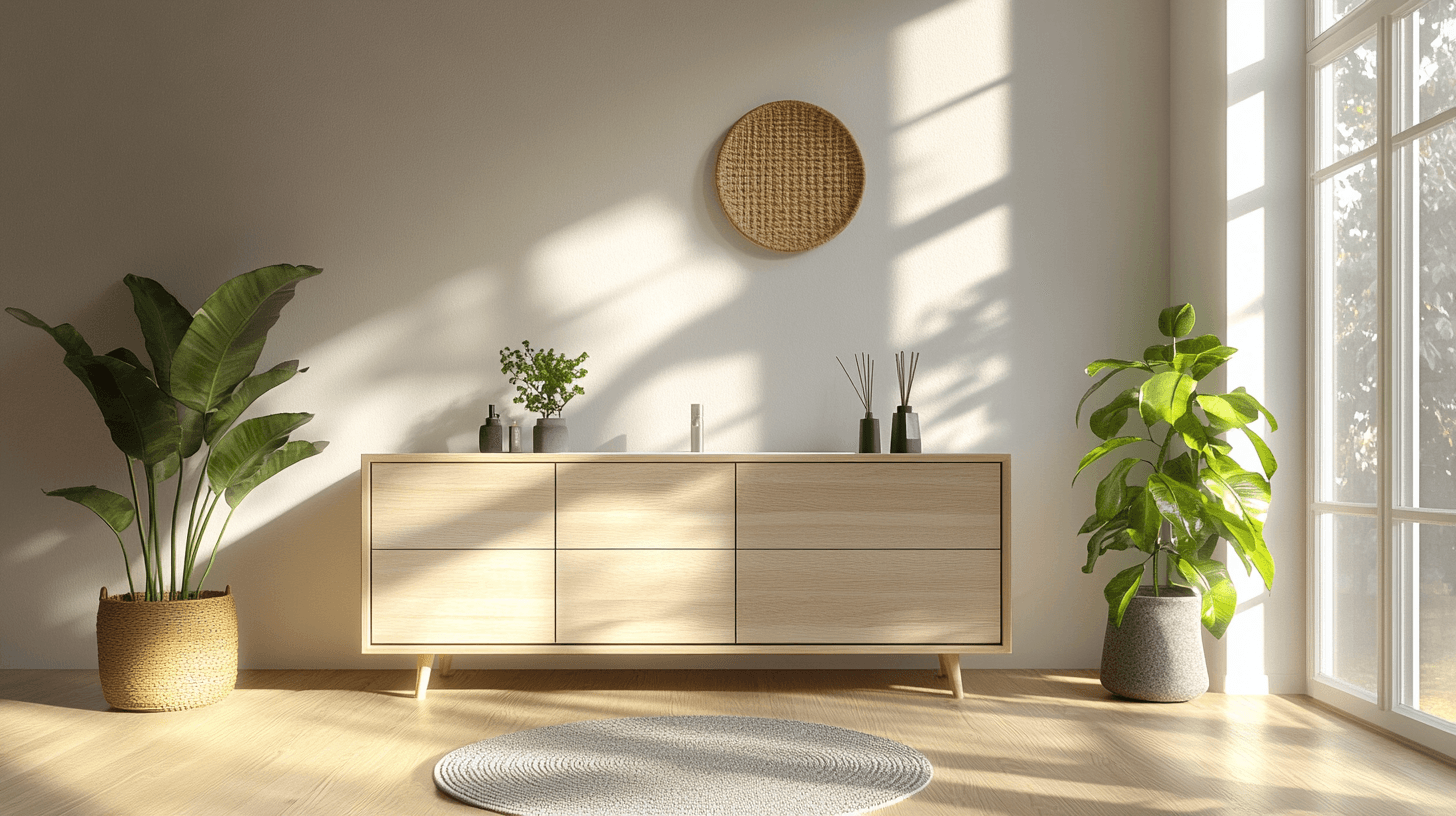 Meubels in de Scandinavische badkamer
