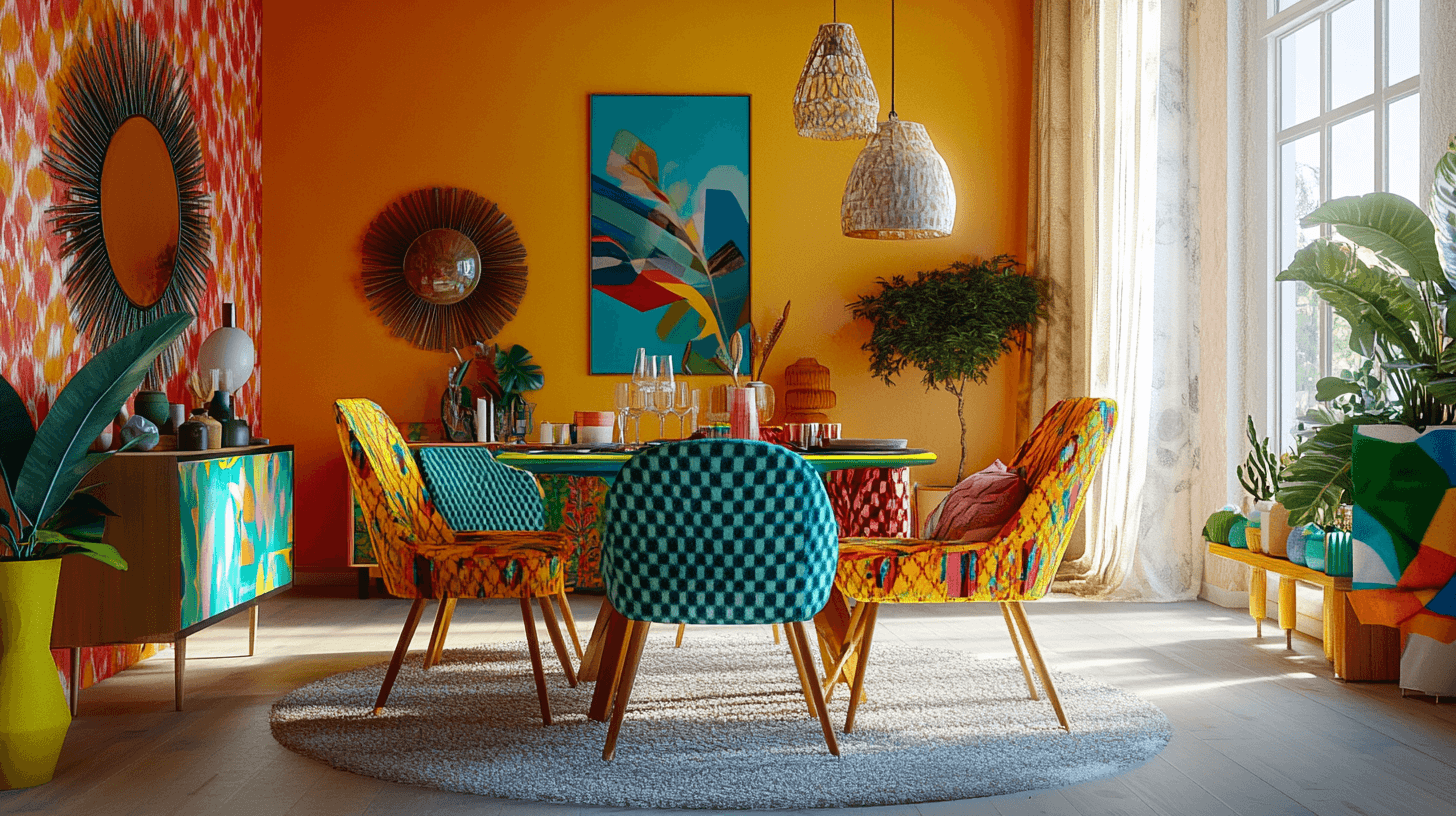 Meubels en accessoires in felle kleuren