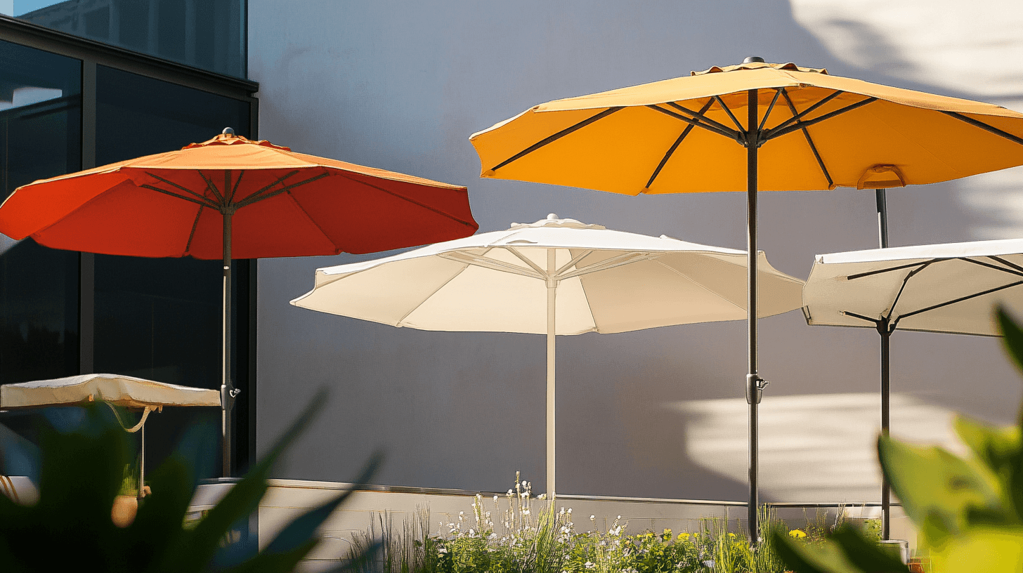 Verschillende soorten parasols
