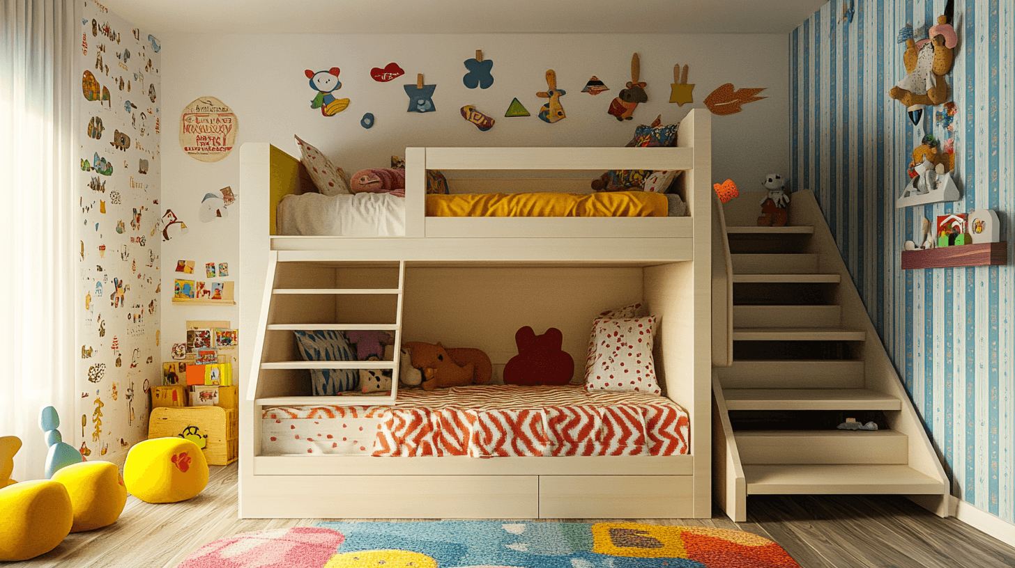 Creatieve ontwerpidëen voor de kinderkamer met stapelbed