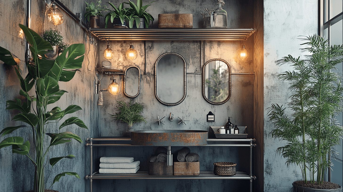 Decoratie-elementen voor de industriële badkamer