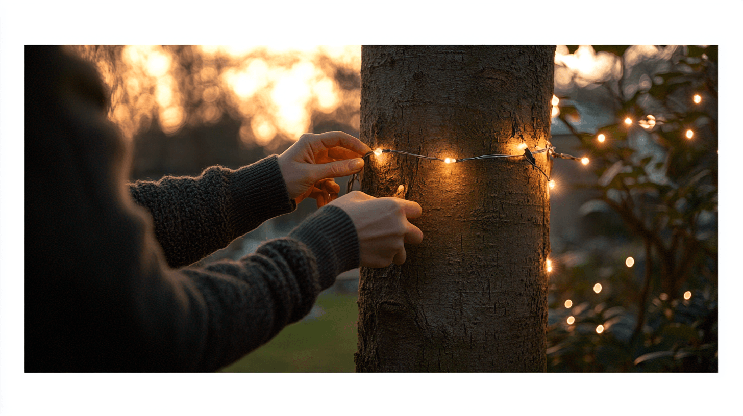 Installatietips voor buiten lichtslingers
