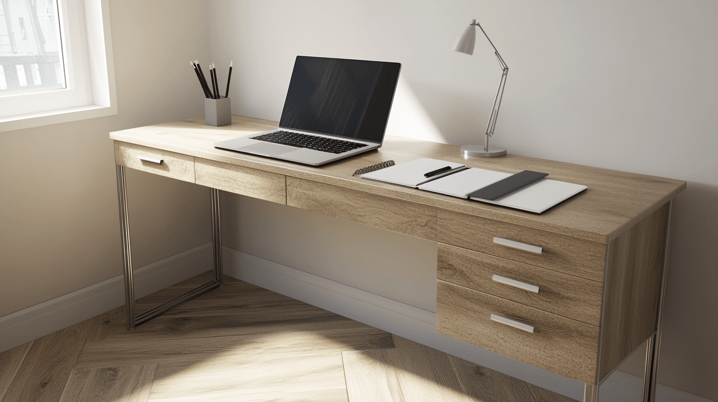 Minimalistische bureaus voor een opgeruimd thuiskantoor