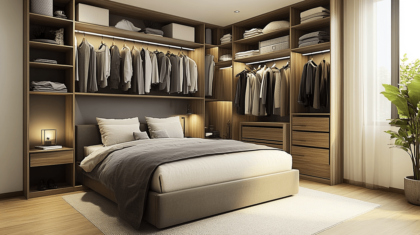 Slaapkamer met kleedkamer: Meer ruimte voor kleding en accessoires