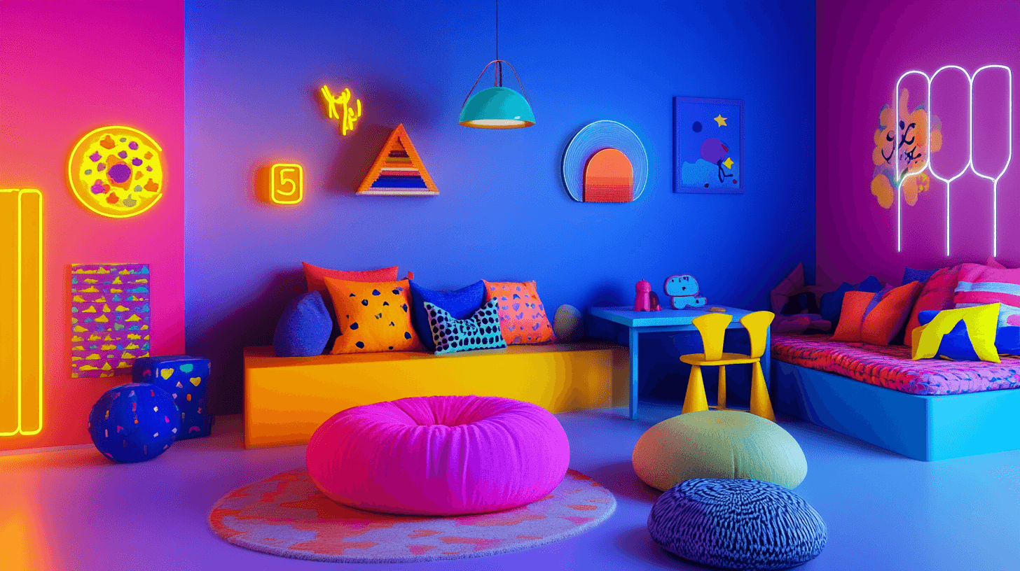 Neonkleuren in de kinderkamer: Een vrolijke en creatieve omgeving