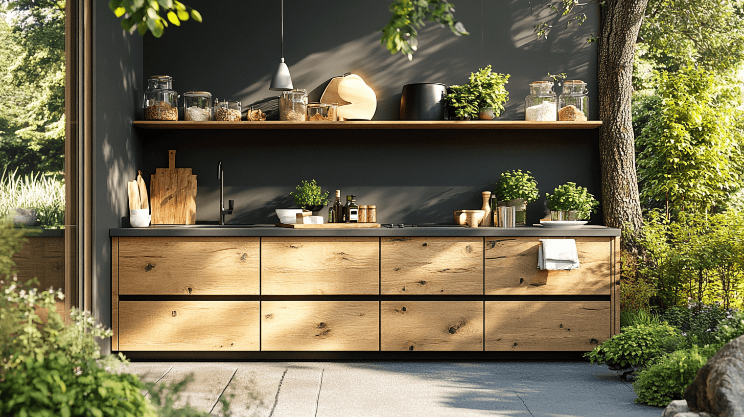 Ontwerp en integratie van de buitenkeuken in de tuin