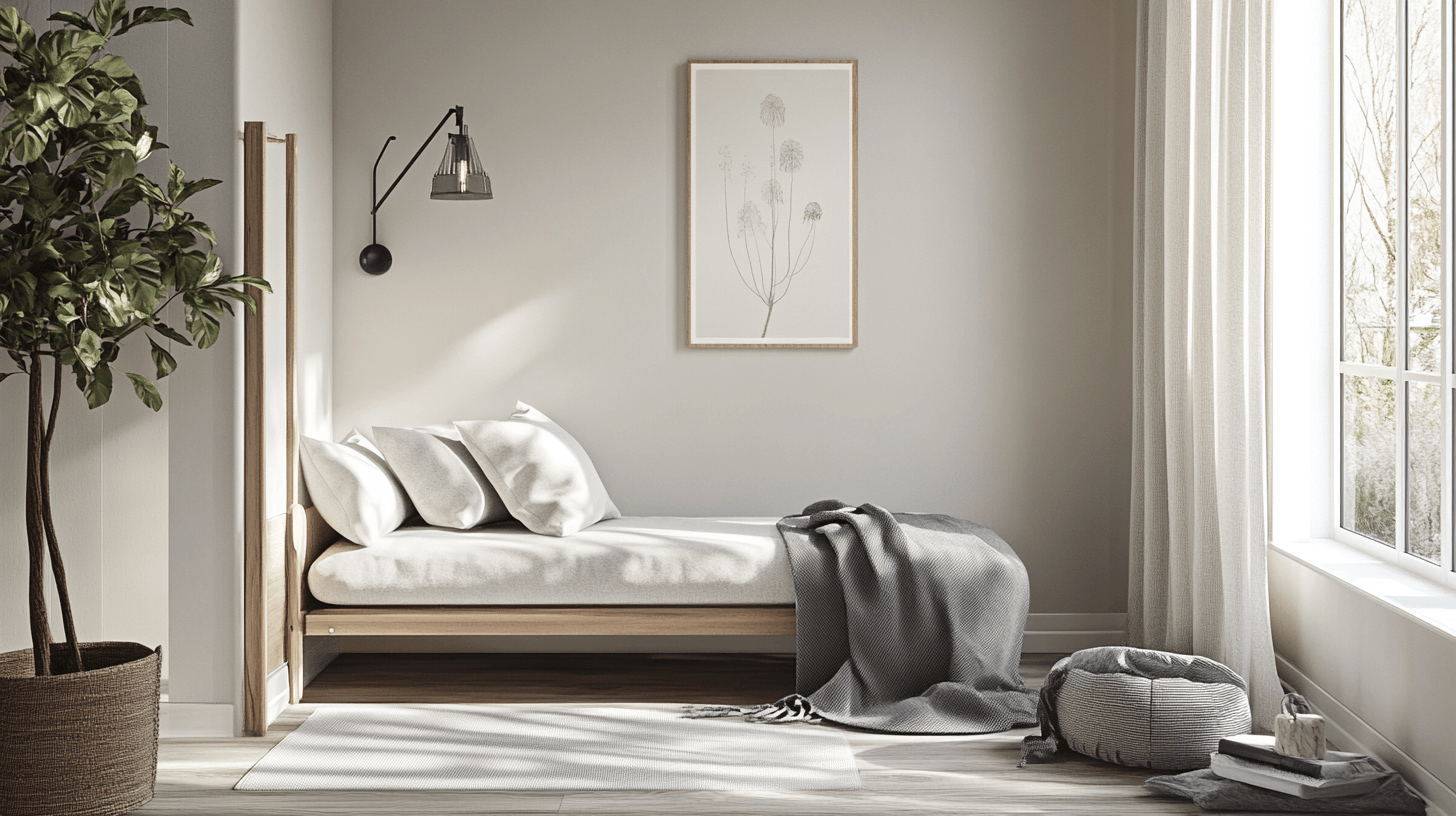 Kleurenpalet in de Scandinavische logeerkamer