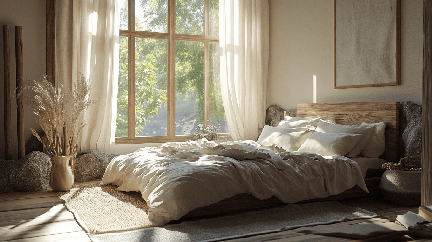 Slaapkamer met natuurlijke materialen: Duurzaamheid ontmoet design