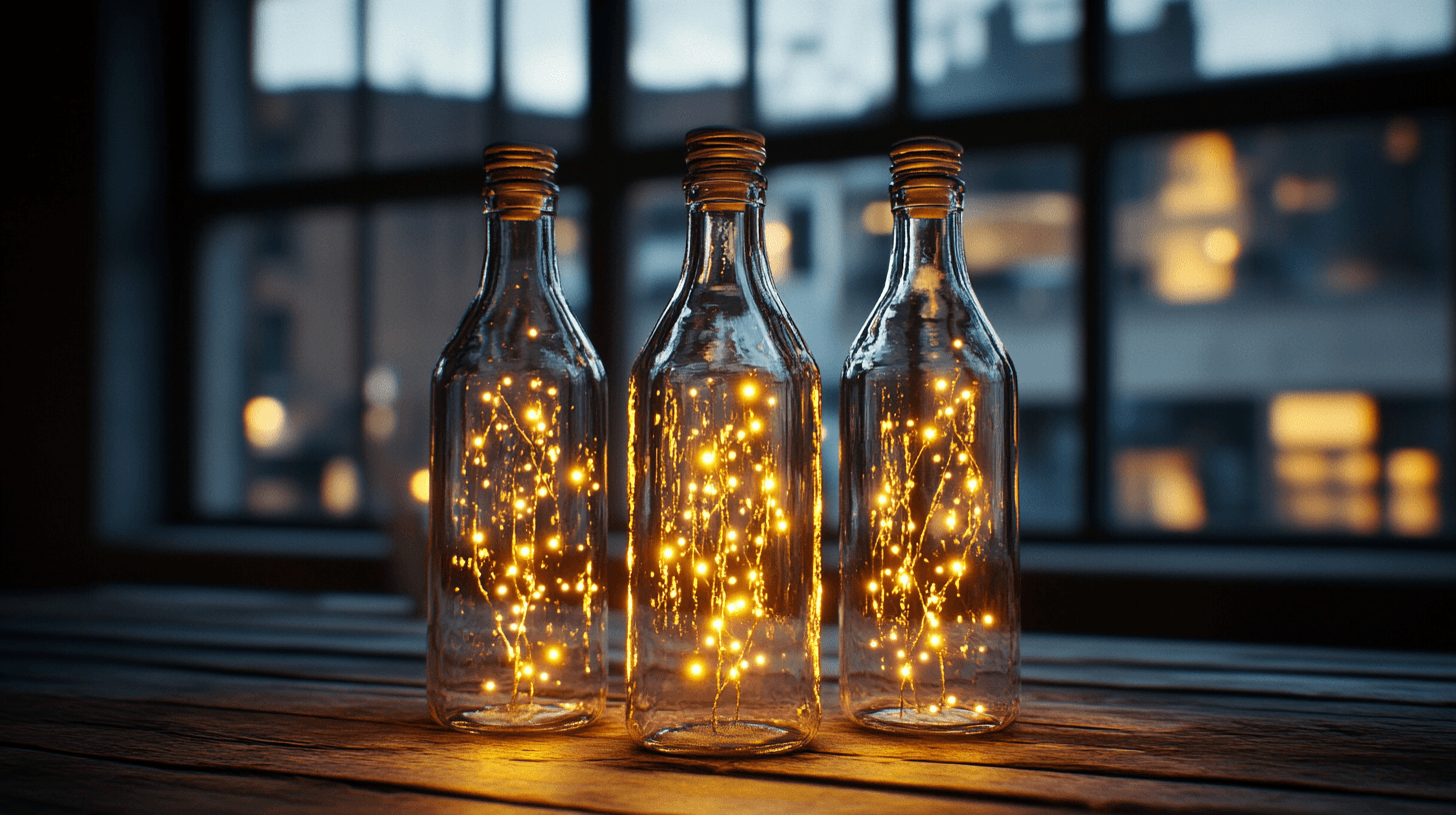 Lampen van glazen flessen: Een stralend hoogtepunt