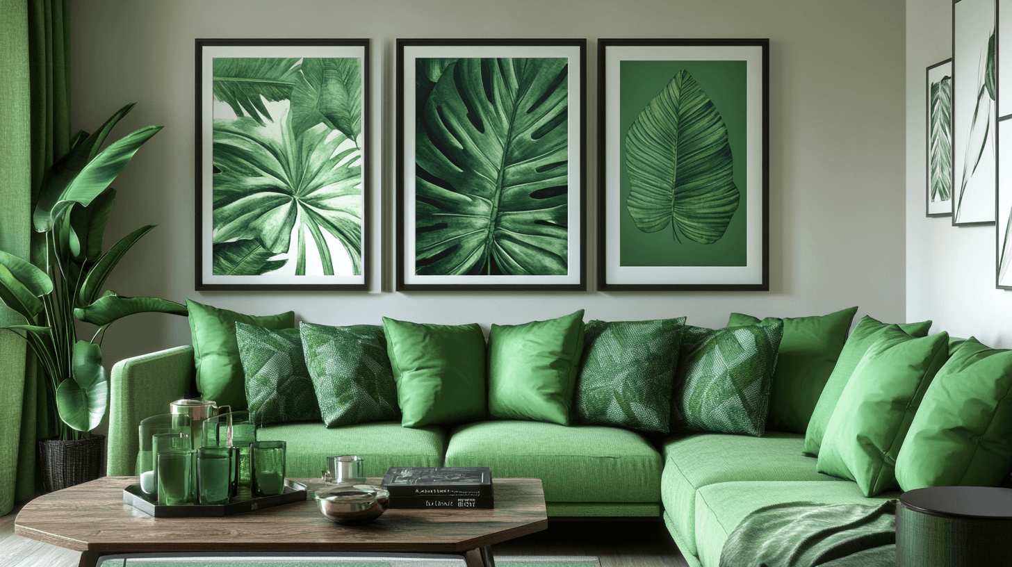 Decoratieve accessoires in groen