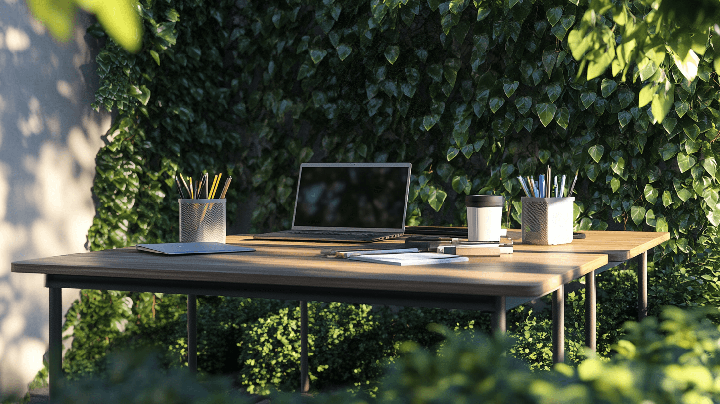Praktische tuintafels voor je buitenkantoor