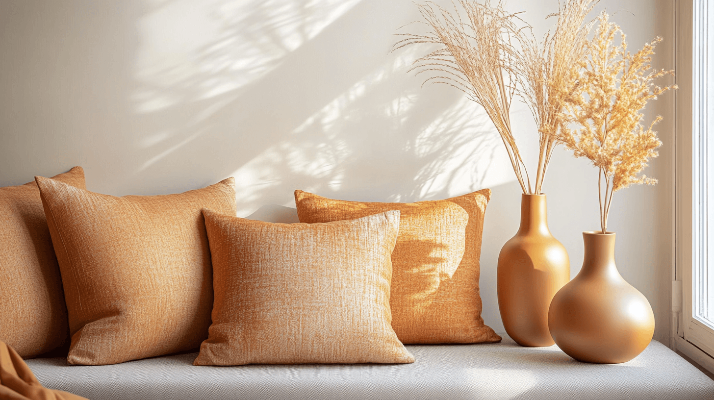 Decoratieve accenten in oker: Stijlvolle details