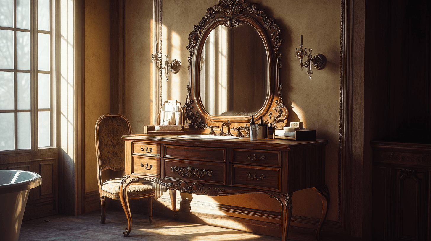 Meubels in vintage-stijl voor de badkamer