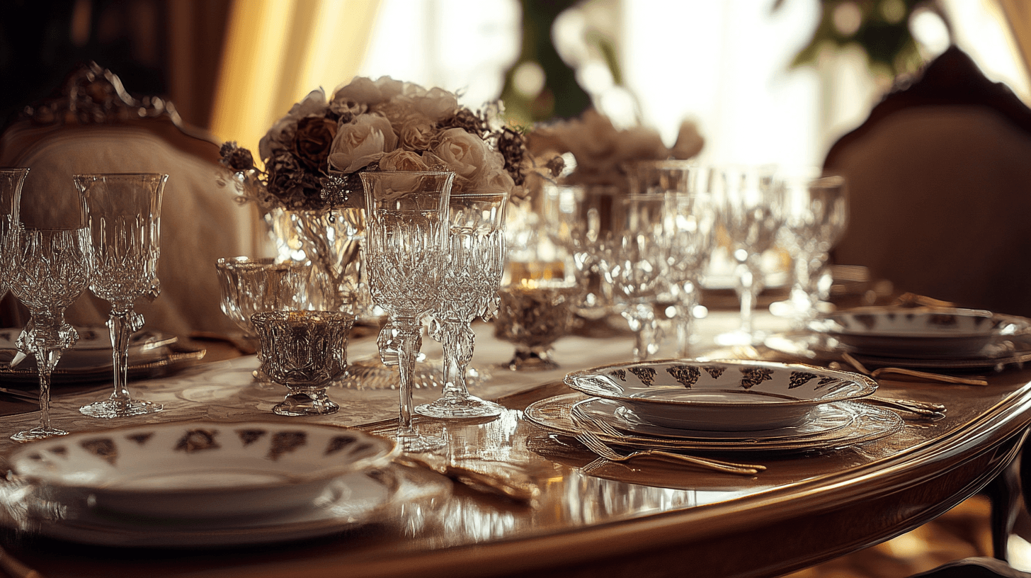 Elegante tafeldecoratie voor formele gelegenheden