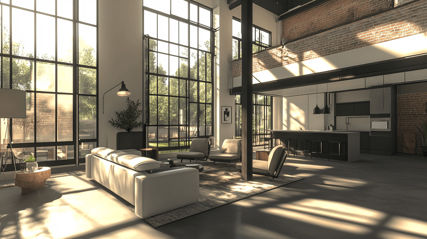 Loft-woonkamer inrichten: Open en modern