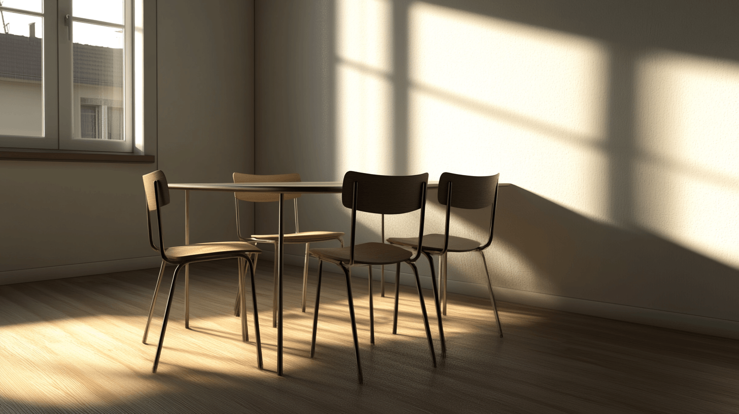 Minimalistische meubels voor de eetkamer